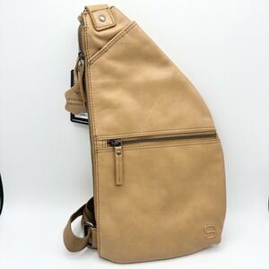 Spikes & Sparrow NWT Crossbody Light Brown Camel Leather Bag Purse SP-2142-AP-13